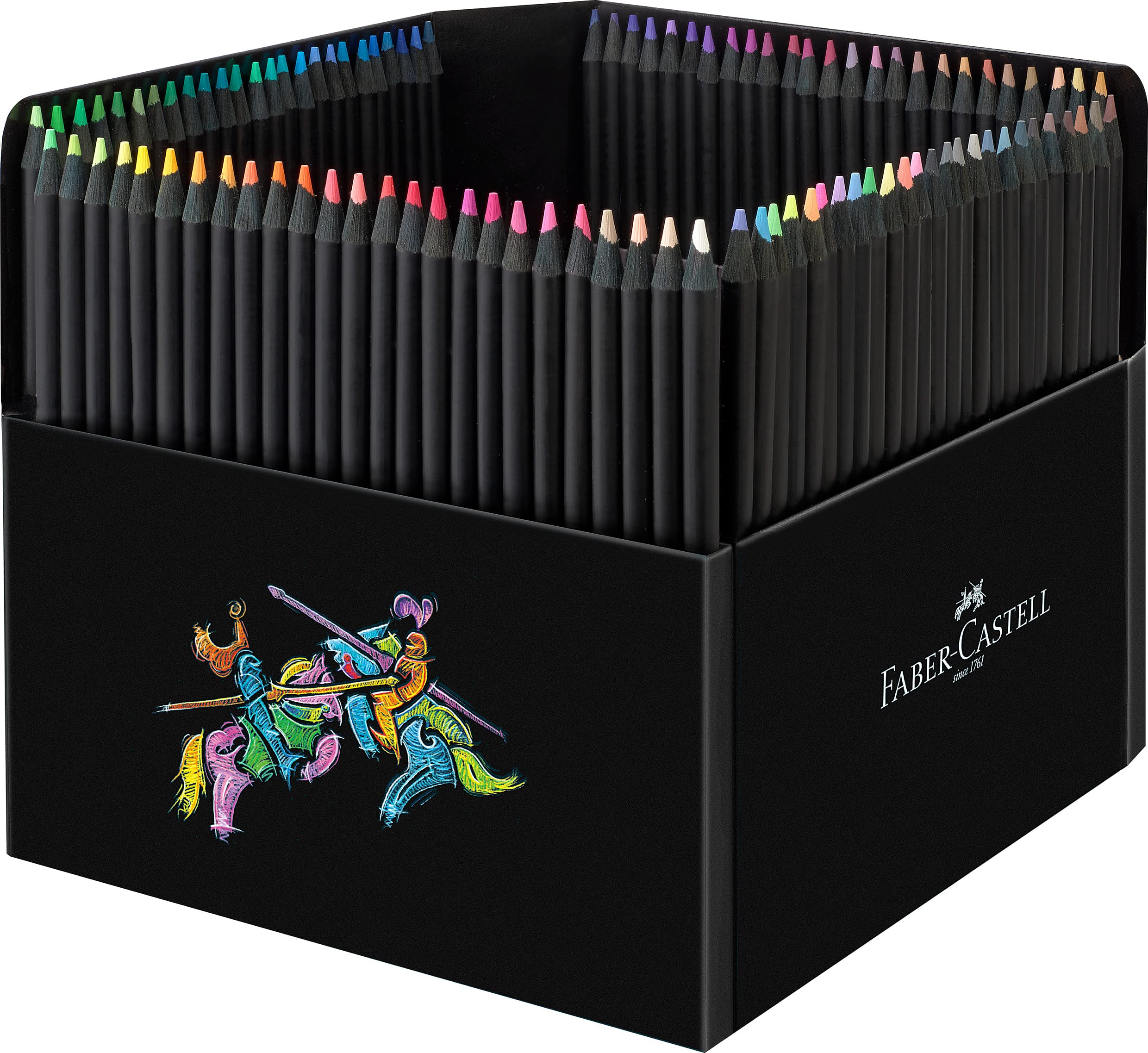 Matite colorate triangolare Black Edition - colori assortiti - Faber-Castell  - conf.36 pezzi su